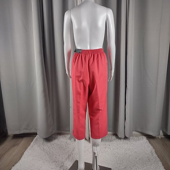 Alfred Dunner Women's Classic Fit Elastic Waist Pink Pull On Capri Size 10 (NWT) - Picture 3 of 10